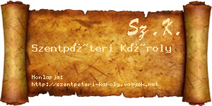 Szentpéteri Károly névjegykártya